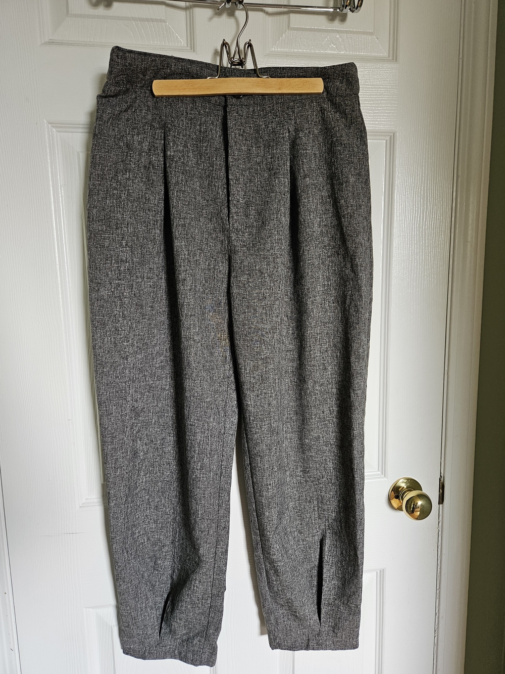 Womens Barrel Leg Pleated  Dress Trousers